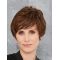 Boycuts Synthetic Brown Wavy Short 8" Monofilament Synthetic Women Wig