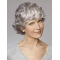 Grey Wavy 8" Short Monofilament Synthetic Classic  Women Wigs