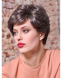 6" Short Brown Wavy  Layered Lace Front Synthetic Women Wigs 6" Short Brown Wavy  Layered Lace Front Synthetic Women Wigs