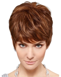 6" Wavy Short Blonde Monofilament Classic Synthetic Wig For Women 6" Wavy Short Blonde Monofilament Classic Synthetic Wig For Women