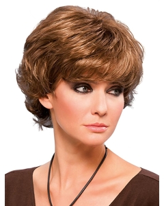 8" Short Blonde Wavy Synthetic Layered Lace Front Women Wigs 8" Short Blonde Wavy Synthetic Layered Lace Front Women Wigs