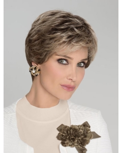Wavy 100% Hand-tied Brown Short Classic Synthetic Lady Wig Wavy 100% Hand-tied Brown Short Classic Synthetic Lady Wig