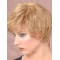 Wavy Blonde Short Monofilament Classic Cut Human Hair Women Wig