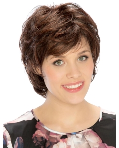 Wavy Short New  Brown Monofilament Synthetic Women Wigs Wavy Short New  Brown Monofilament Synthetic Women Wigs