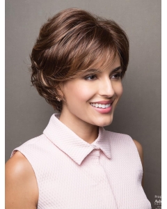 Wavy 4" Short Brown  Capless Synthetic Women Bob Wigs Wavy 4" Short Brown  Capless Synthetic Women Bob Wigs