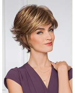 Brown 6" Wavy Short Capless Synthetic Women Wigs Brown 6" Wavy Short Capless Synthetic Women Wigs