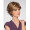 Brown 6" Wavy Short Capless Synthetic Women Wigs