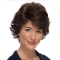 100% Hand-tied Brown Wavy Short Classic 8" Synthetic Wigs For Women With Cancer