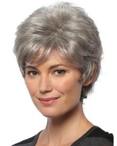 Wavy 8" Capless Short Synthetic Grey Women Wigs Wavy 8" Capless Short Synthetic Grey Women Wigs