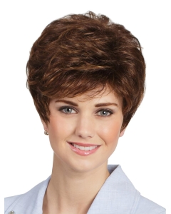 Classic Wavy 8" Short Brown Capless Synthetic Women Wigs  Classic Wavy 8" Short Brown Capless Synthetic Women Wigs