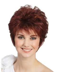 Monofilament Wavy Red 8" Classic Wigs For People With Cancer Monofilament Wavy Red 8" Classic Wigs For People With Cancer