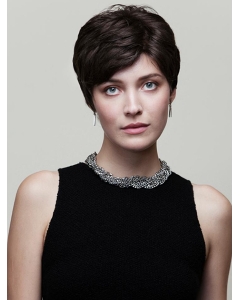 6" Wavy Brown Boycuts Short Lace Front Synthetic Women Wigs 6" Wavy Brown Boycuts Short Lace Front Synthetic Women Wigs