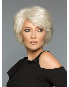Wavy White Layered Short Monofilament Human Hair Women Wigs Wavy White Layered Short Monofilament Human Hair Women Wigs