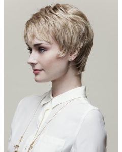 6"  Short Wavy Blonde Lace Front Classic Synthetic Women Wigs 6"  Short Wavy Blonde Lace Front Classic Synthetic Women Wigs