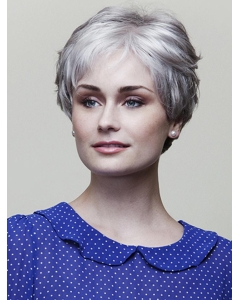 8" Wavy Short Ombre/2 tone Lace Front Synthetic Grey Women Wigs 8" Wavy Short Ombre/2 tone Lace Front Synthetic Grey Women Wigs