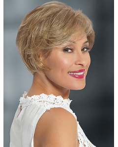 6" Blonde Wavy Short With Bangs Lace Front Synthetic Women Wigs 6" Blonde Wavy Short With Bangs Lace Front Synthetic Women Wigs