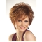 Designed Auburn Wavy Short Capless Petite Synthetic Women Wigs