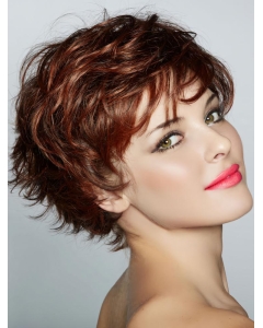 Wavy Short 9.25 Inch Lace Front Stylish Synthetic Women Wigs  Wavy Short 9.25 Inch Lace Front Stylish Synthetic Women Wigs