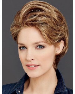 Perfect Short Wavy Brown Monofilament Classic Synthetic Women Wigs Perfect Short Wavy Brown Monofilament Classic Synthetic Women Wigs