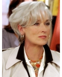 Short 8 Inch Wavy Capless Human Hair Grey Wigs for Lady  Short 8 Inch Wavy Capless Human Hair Grey Wigs for Lady