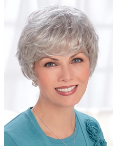 Silver Short Wavy  8 Inches Lace Front Synthetic Lady Wigs Silver Short Wavy  8 Inches Lace Front Synthetic Lady Wigs