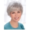 Silver Short Wavy  8 Inches Lace Front Synthetic Lady Wigs
