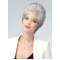  Comfortable Wavy Short Lace Front Human Hair Grey Lady Wigs