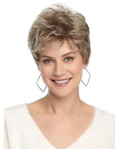 Brown Short Wavy Lace Front Human Hair Lady Wigs  Brown Short Wavy Lace Front Human Hair Lady Wigs