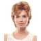 Sleek Auburn Layered Wavy Short Capless Synthetic Women Wigs