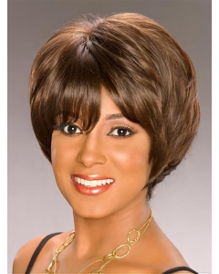 Beautiful Brown Wavy Short Capless Synthetic African American Women Wigs Beautiful Brown Wavy Short Capless Synthetic African American Women Wigs