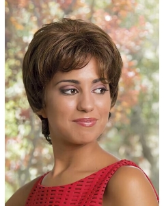 Popular Wavy Short Brown Layered Lace Front Fantastic Human Hair Women Wigs Popular Wavy Short Brown Layered Lace Front Fantastic Human Hair Women Wigs