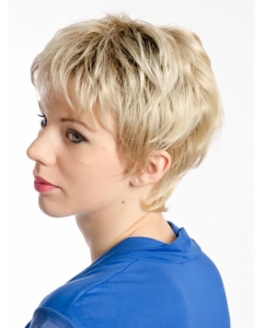 Great Wavy Blonde Boycuts Monofilament High Quality Synthetic Women Wigs Great Wavy Blonde Boycuts Monofilament High Quality Synthetic Women Wigs