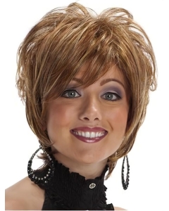 High Quality Brown Wavy Short Capless Synthetic Women Wigs High Quality Brown Wavy Short Capless Synthetic Women Wigs