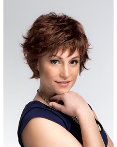 Amazing Short Wavy Auburn Layered Capless High Quality Synthetic Women Wigs Amazing Short Wavy Auburn Layered Capless High Quality Synthetic Women Wigs