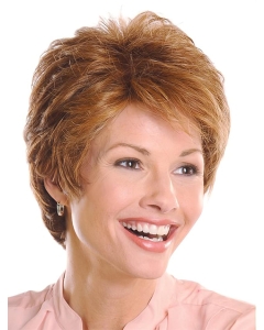 No-fuss Layered Wavy Short Monofilament Synthetic Women Wigs  No-fuss Layered Wavy Short Monofilament Synthetic Women Wigs