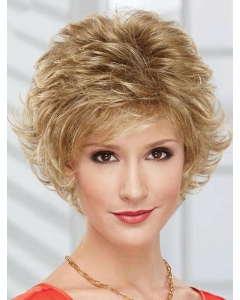 Wonderful Short Wavy Blonde Layered Capless Fantastic Synthetic Women Wigs Wonderful Short Wavy Blonde Layered Capless Fantastic Synthetic Women Wigs