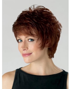 Natural Auburn Layered Wavy Short Capless Synthetic Women Wigs Natural Auburn Layered Wavy Short Capless Synthetic Women Wigs