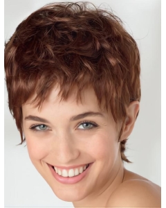 Amazing Auburn Short Wavy Capless Boycuts High Quality Synthetic Women Wigs Amazing Auburn Short Wavy Capless Boycuts High Quality Synthetic Women Wigs