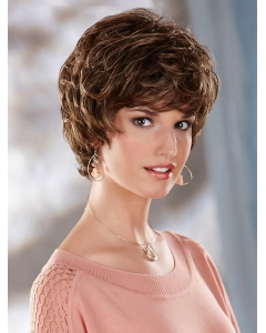 Popular Brown Wavy Short Capless Classic Synthetic Women Wigs Popular Brown Wavy Short Capless Classic Synthetic Women Wigs