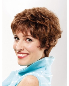 8" Wavy Short Auburn Capless Synthetic Women Wig  8" Wavy Short Auburn Capless Synthetic Women Wig