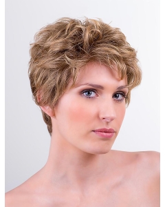 Wavy Blonde Boycuts 6" Monofilament Synthetic Short Wigs For Women Wavy Blonde Boycuts 6" Monofilament Synthetic Short Wigs For Women