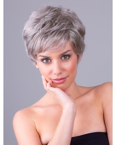 Wavy Short Layered 8" Monofilament Synthetic Grey Women Wigs  Wavy Short Layered 8" Monofilament Synthetic Grey Women Wigs
