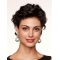 Wavy 6" Short Black Lace Front Human Hair Morena Baccarin Women Wigs