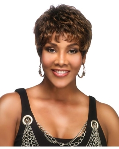 Amazing Brown Wavy Short Capless Petite Human Hair Women Wigs Amazing Brown Wavy Short Capless Petite Human Hair Women Wigs