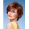 Soft Auburn Layered Wavy Short Capless Synthetic Women Wigs
