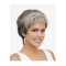 High Quality Wavy Short Monofilament Synthetic Grey Women Wigs