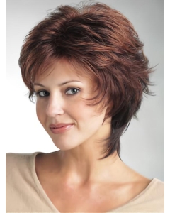 Sassy Monofilament Layered Wavy Short Synthetic Women Wigs For Cancer Sassy Monofilament Layered Wavy Short Synthetic Women Wigs For Cancer