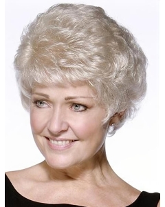 Fashionable Wavy Short Hand-Tied Synthetic Grey Women Wigs Fashionable Wavy Short Hand-Tied Synthetic Grey Women Wigs