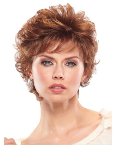 Shining Auburn Wavy Short Capless Synthetic Women Wigs For Cancer Shining Auburn Wavy Short Capless Synthetic Women Wigs For Cancer