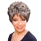 Tempting Wavy Short Capless Synthetic Grey Women Wigs
